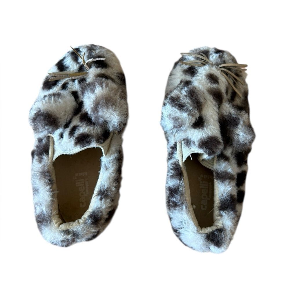 Capelli NY Sneakers Toddler Girls Size 7 Leopard Faux Fur Cat Face Shoes